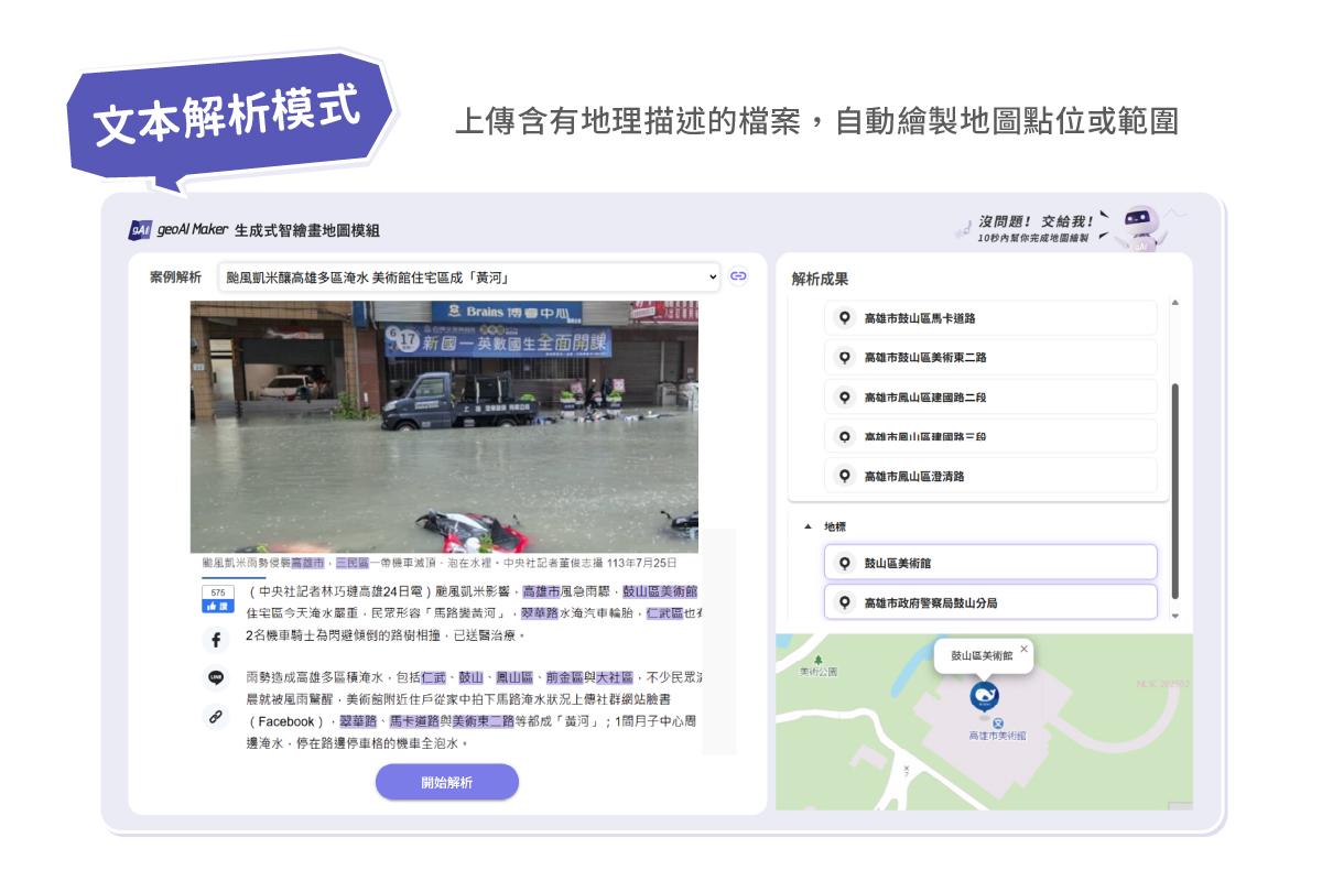 geoAI Maker生成式智繪畫地圖模組